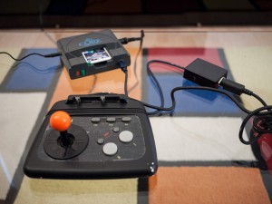 TG16 control stick attached to a PCE